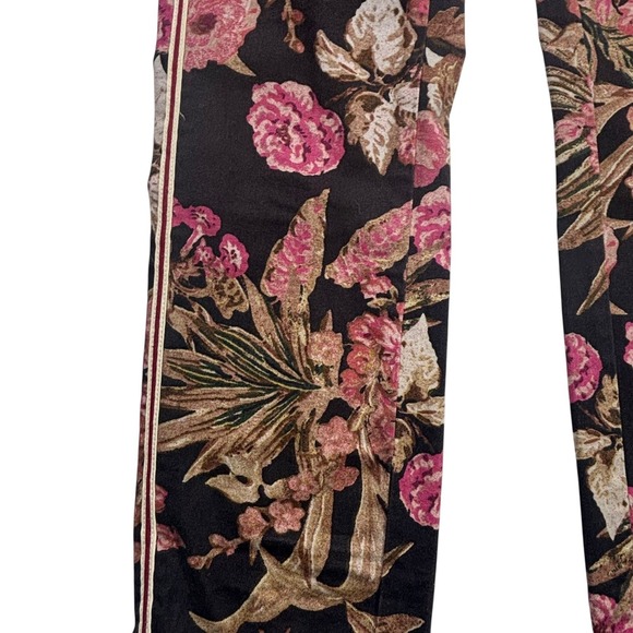 Anthropologie Floral Relaxed Fit Chino Pants Womens Size 25 Actual 27"Wx30.5"Ins - Picture 6 of 15